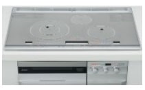 IHクッキングヒーター　日立製（永大産業）　JS-HT-N60STS　3口IH（鉄・ステンレス対応）　間口60cm　シルバー
