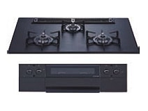 ガスコンロ　ハーマン製（TOCLAS）W3S6WAAFAE　ピアット ブラック　アルミトップ3口コンロ　間口75cm
