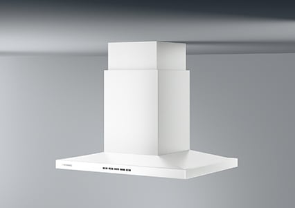 レンジフード　アリアフィーナ製（富士工業）CBARE-903TW　間口90cm　テクスチャーホワイト　センターバルケッタEモデル　ダクトカバー付き