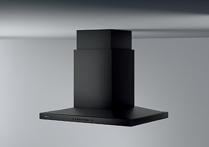 レンジフード　アリアフィーナ製（富士工業）CBARE-903TBK　間口90cm　テクスチャーブラック　センターバルケッタEモデル　ダクトカバー付き