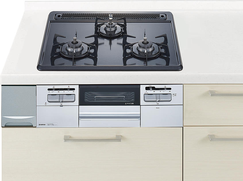 ガスコンロ  ハーマン製（Panasonic）JUASW32T5W　間口60cm　ホーロートップ　両面焼きグリル
