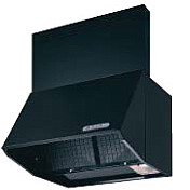 レンジフード　富士工業製(WOODONE) UDHF036-66N-K　壁付けタイプ　ブーツタイプ　ブラック　間口60cm　高さ60cm