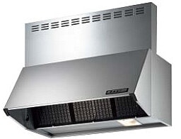 レンジフード　富士工業製(WOODONE) UDHF036-77N-V　壁付けタイプ　ブーツタイプ　シルバー　間口75cm　高さ70cm