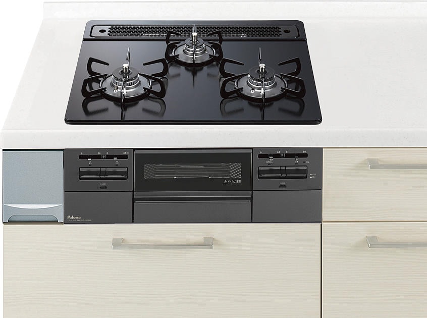 ガスコンロ  パロマ製（Panasonic）LEEPD743W　ガラストップ　両面焼きワイドグリル　幅60cm