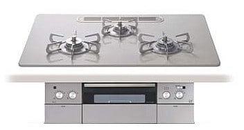 ガスコンロ　タカラスタンダード　TAF960WST60C　ハイパーガラスコート トッププレート　ハイグレードモデル　3口コンロ　幅60cm　オーブン対応