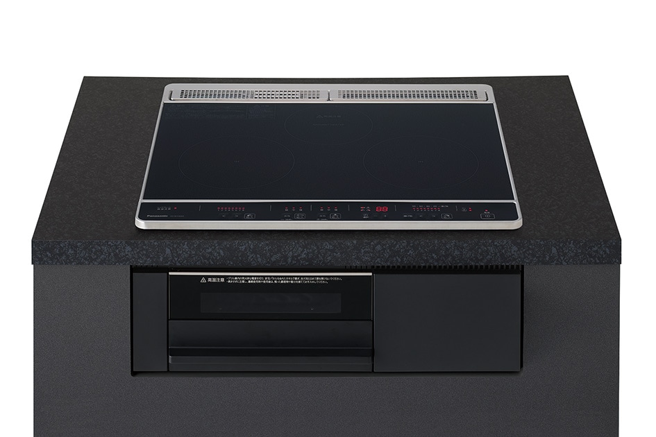 IHクッキングヒーター  パナソニック製（Panasonic）KZ-N1H6AK　Nシリーズ　幅60cm　ブラック　2口IH＋ラジエント　鉄・ステンレス対応