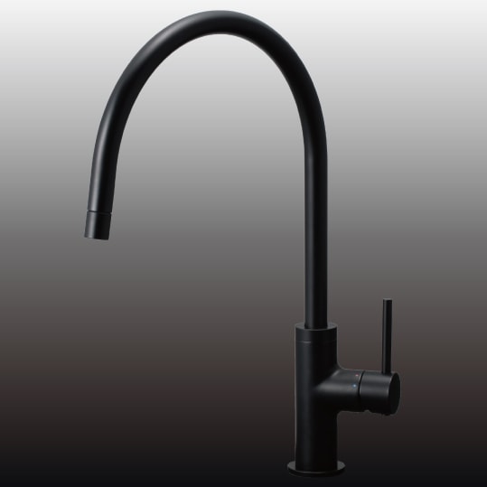 キッチン水栓 一般地用 ミズタニバルブ MKZ548MME-BL 台付シングルレバー混合栓 イリゼアーチシリーズ