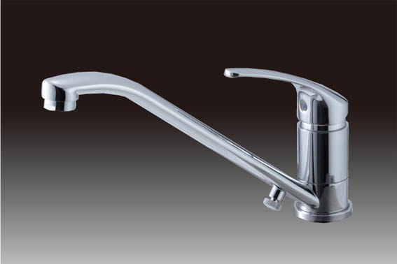 キッチン水栓 寒冷地用 ミズタニバルブ MKZ535MMDAHXE 台付シングルレバー混合栓