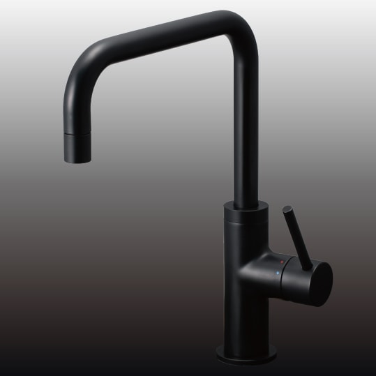 キッチン水栓 一般地用 ミズタニバルブ MKZ547MME-BL 台付シングルレバー混合栓 イリゼシリーズ