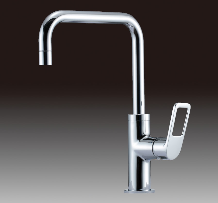 キッチン水栓 一般地用 ミズタニバルブ MKZ5474MME 台付シングルレバー混合栓 イリゼシリーズ