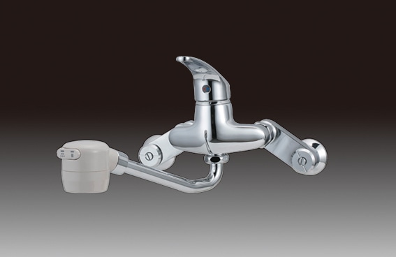 キッチン水栓 一般地用 ミズタニバルブ MK317MJE 壁付シングルレバー混合栓