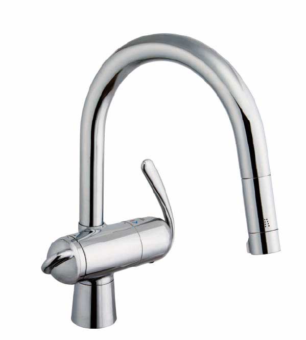 浄水器　一般地用　グローエ製（GROHE）JP192605　ゼドラ浄水器兼用シングルレバーキッチン混合栓　トクラス製カートリッジ付