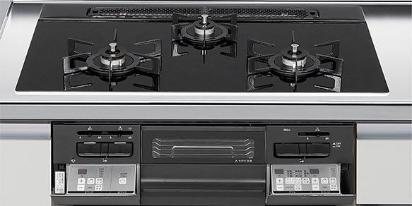 ガスコンロ,ガスコンロ【両面魚焼き】 | 縁JOY KITCHEN-キッチン取付け