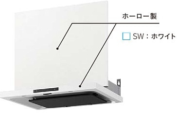 レンジフード　タカラスタンダード　VRAC-E902ADL/R(SW)　間口90cm　ホワイト（ホーロー）　シロッコファン　前面パネル付き