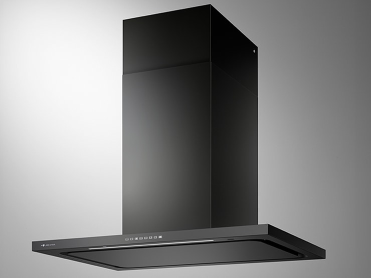 レンジフード　アリアフィーナ製（富士工業）FED-953TBK　テクスチャーブラック　間口90cm　フェデリカ（LED昼白色）　壁面取付タイプ　ダクトカバー付き