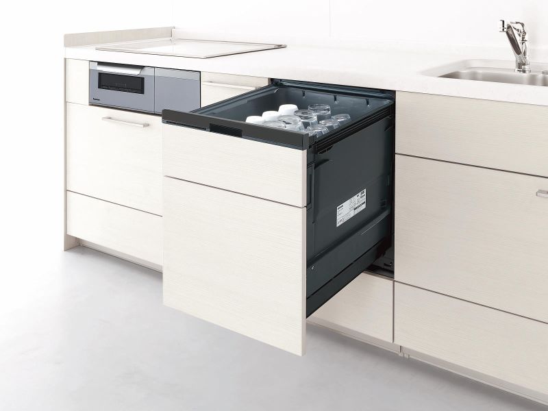 食器洗い乾燥機  パナソニック製（Panasonic）JUAS45BD1W　深型タイプ　シルバー　上面操作タイプ　【扉材別売】