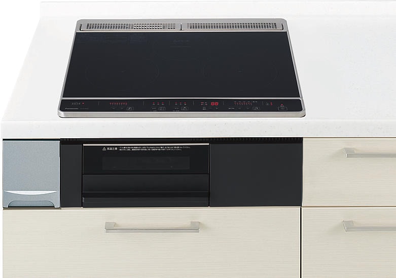 IHクッキングヒーター 　パナソニック製（Panasonic）　LEEN1H6AE　ブラック　間口60cm　 鉄・ステンレス対応　2口IH+ラジエント　Nシリーズ