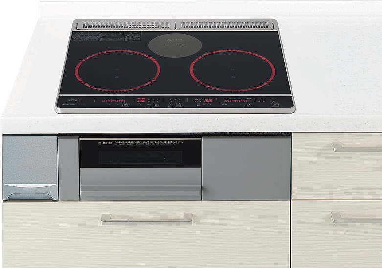 IHクッキングヒーター 　パナソニック製（Panasonic）　LESJ1H6ASK　ブラック　間口60cm　 鉄・ステンレス対応　2口IH+ラジエント　Jシリーズ