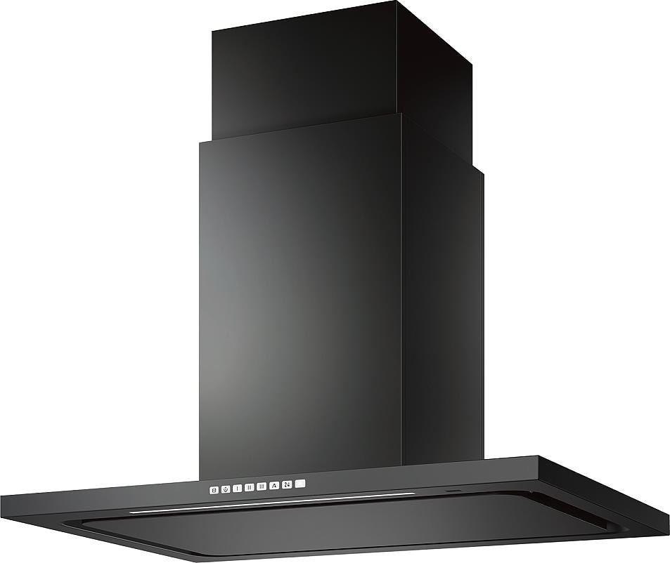 レンジフード　富士工業製　（Panasonic）　JUGTE48BHWZF　フェデリカセンターフード　シロッコファン　ブラック　間口90cm　ダクトカバー付き