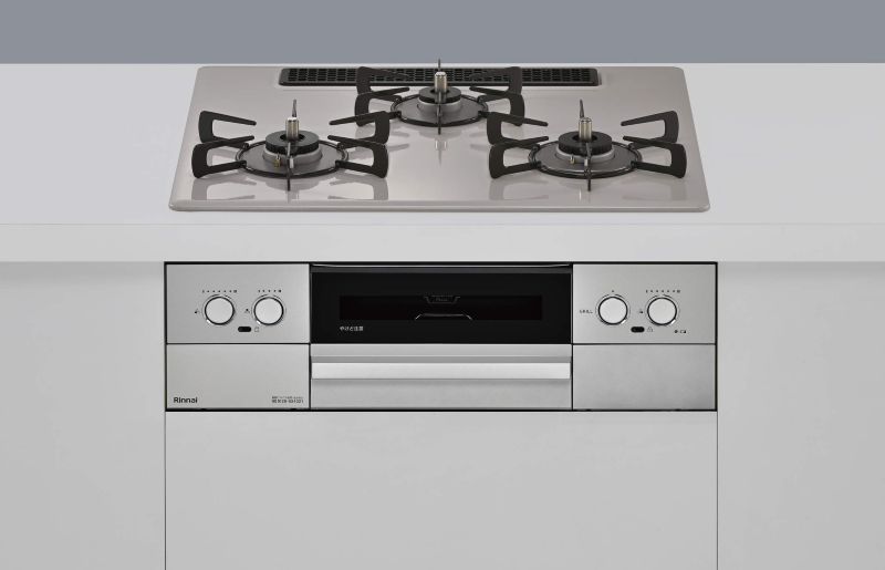 ガスコンロ  リンナイ製（Rinnai）RS32W44C50DVW　MYTONE　プレミアムガラスコート　間口60cm　ローズトープ　オーブン接続非対応