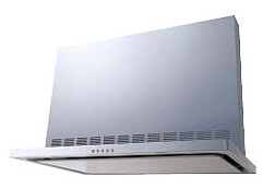 レンジフード　渡辺製作所製（WOODONE） UDHW008-97(L/R)-W　ホワイト　間口90cm 　高さ70cm　壁付け梁欠き対応タイプ　スリムタイプ　上幕板付き