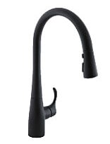 キッチン水栓 一般地用 KOHLER製(TOCLAS)5K596TZXBL デザイン水栓Simplice マットブラック