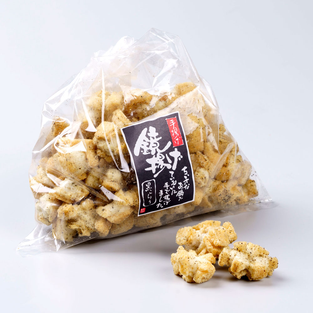 茨城の銘菓 おかき 鏡揚げ(塩:335g)｜茨城のせんべい・和菓子