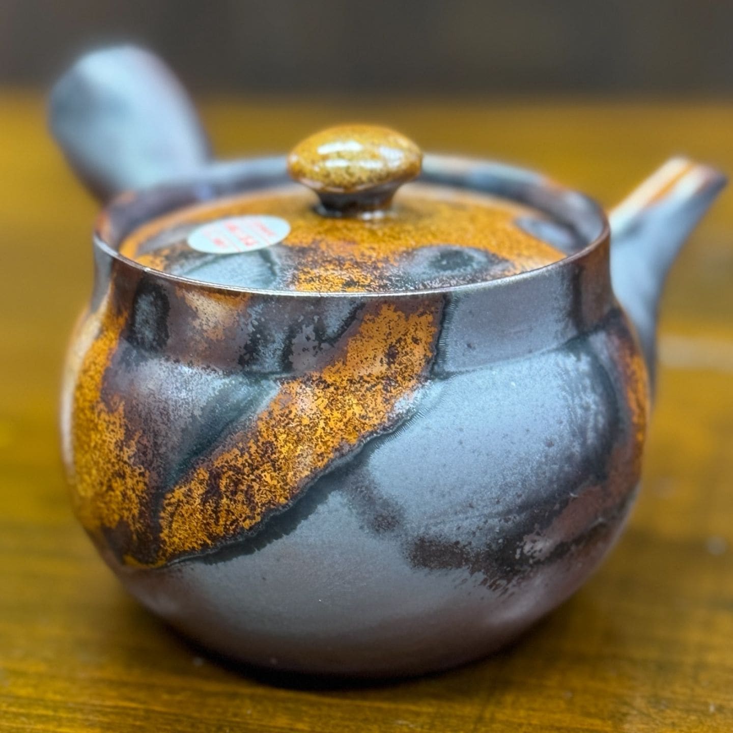 万古焼　窯変ゴールド急須