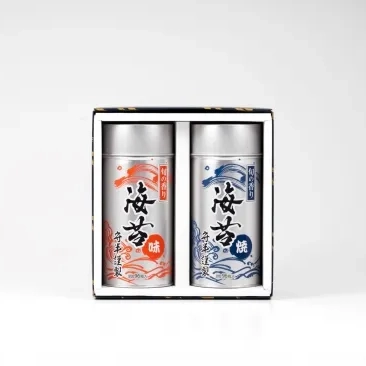 旬の香り『小缶』２本入セット　板海苔10枚分×2缶（各8切80枚入）
