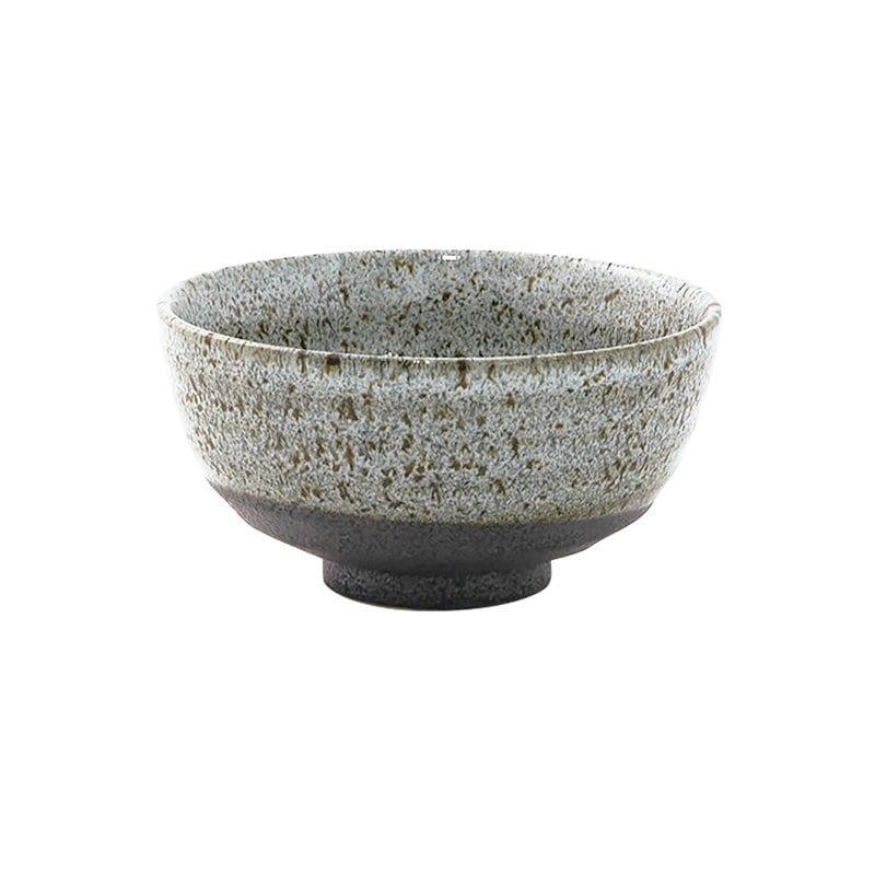 飯碗コレクション 白砂黒地飯碗