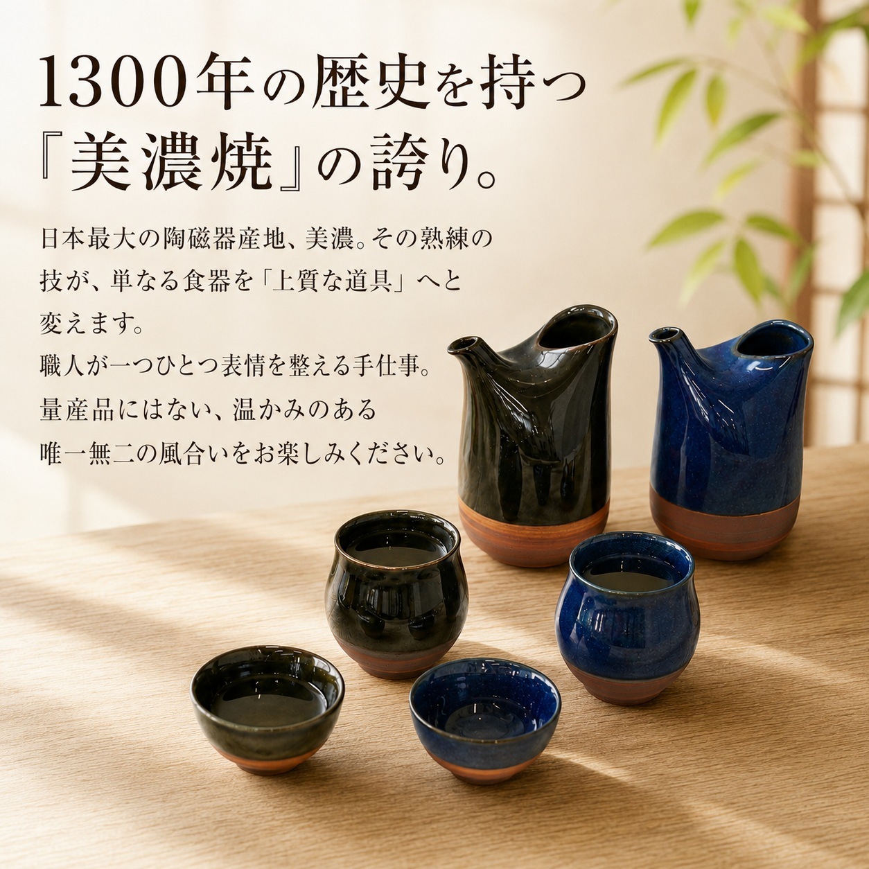 酒器コレクション さび巻き徳利 大 青 画像8