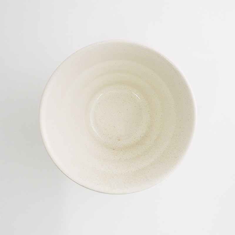 円 白釉黒刷毛 5.0丼 画像1