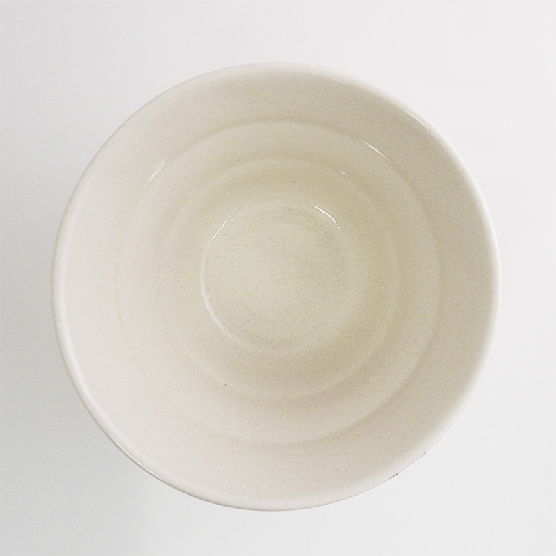 円 白釉黒刷毛 6.0丼 画像1