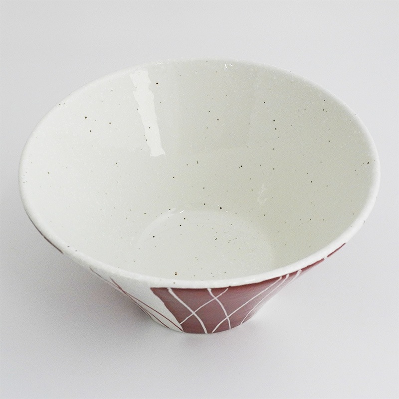 円 赤絵乱とくさ丼19cm 画像2
