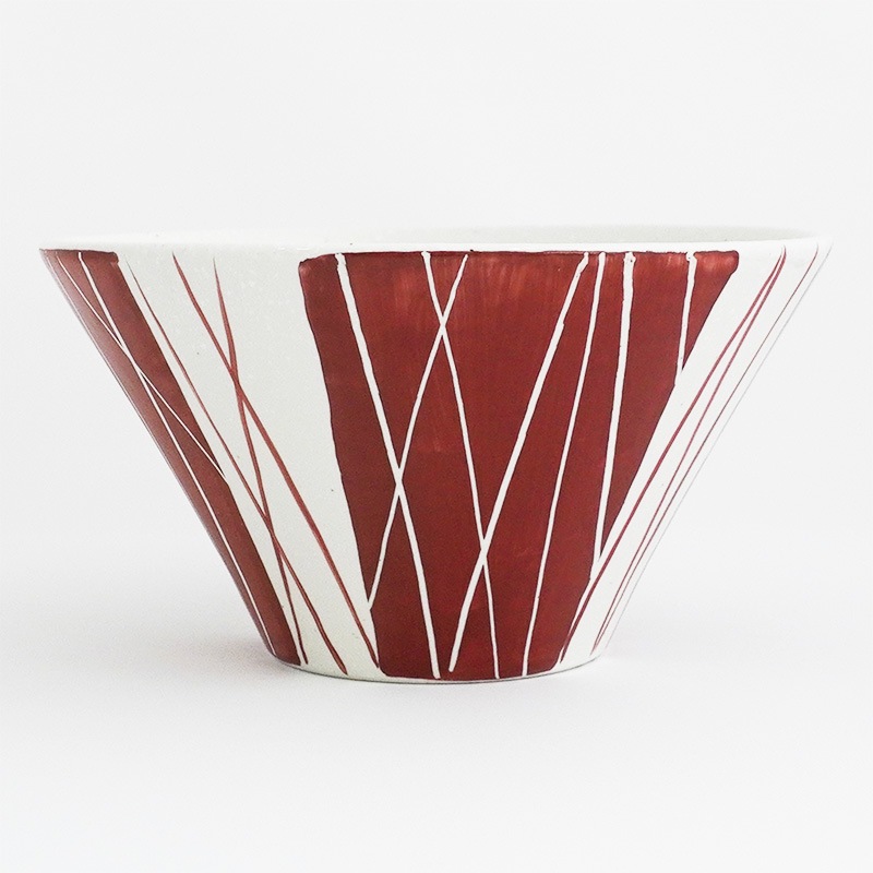 円 赤絵乱とくさ丼19cm 画像3