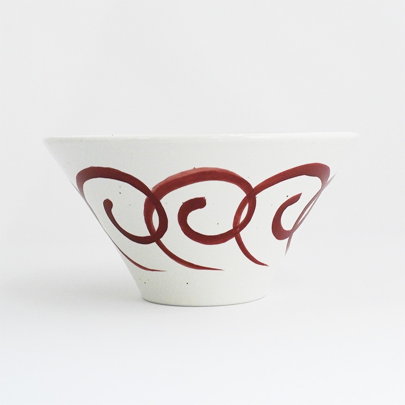 円 赤絵うず丼18cm 画像3