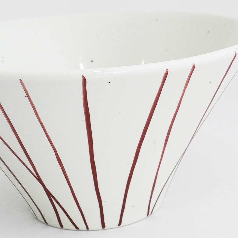 円 赤絵とくさ丼18cm 画像1