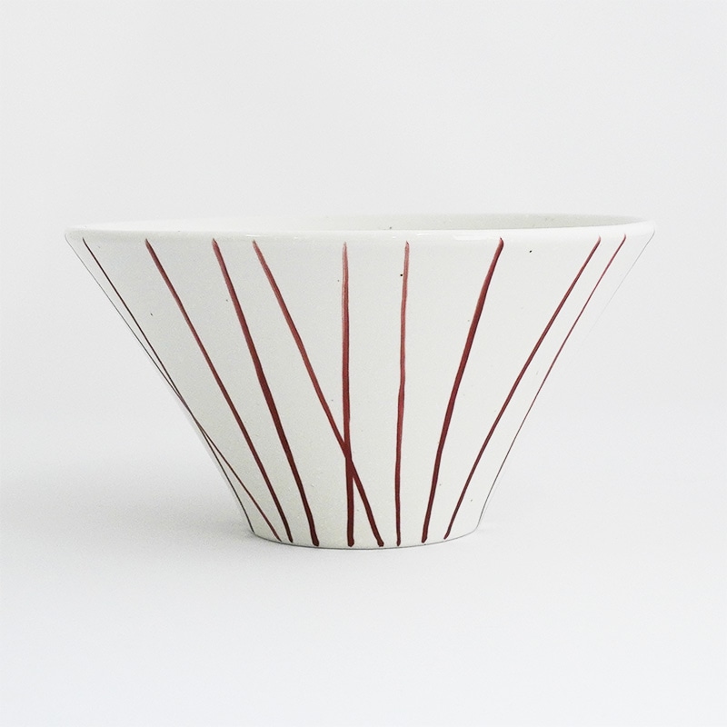 円 赤絵とくさ丼18cm 画像3