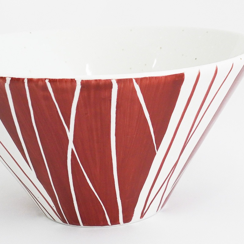 円 赤絵乱とくさ丼18cm 画像1