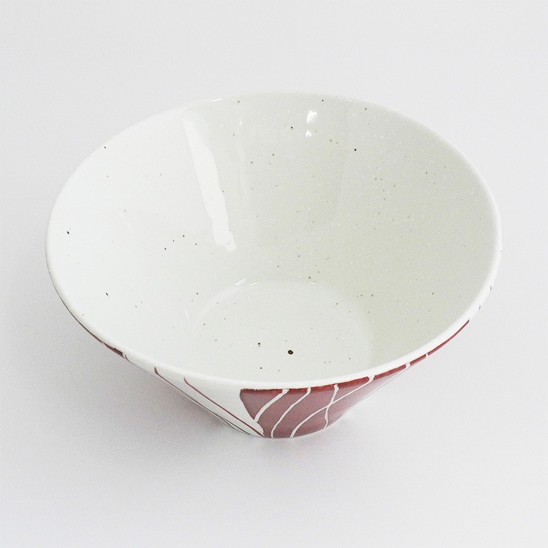 円 赤絵乱とくさ丼18cm 画像2