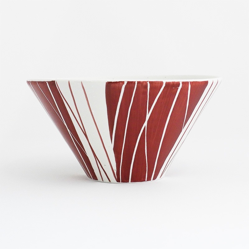 円 赤絵乱とくさ丼18cm 画像3