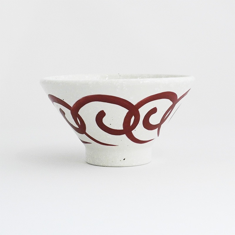 円 赤絵うず丼14cm 画像3