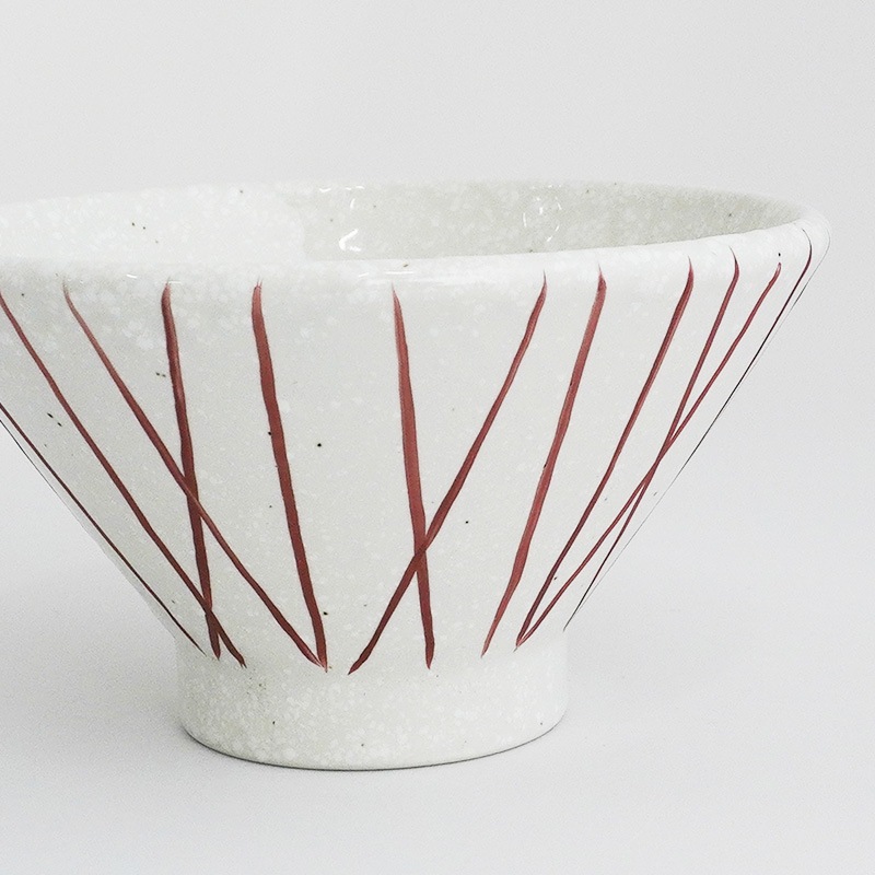 円 赤絵とくさ丼14cm 画像1