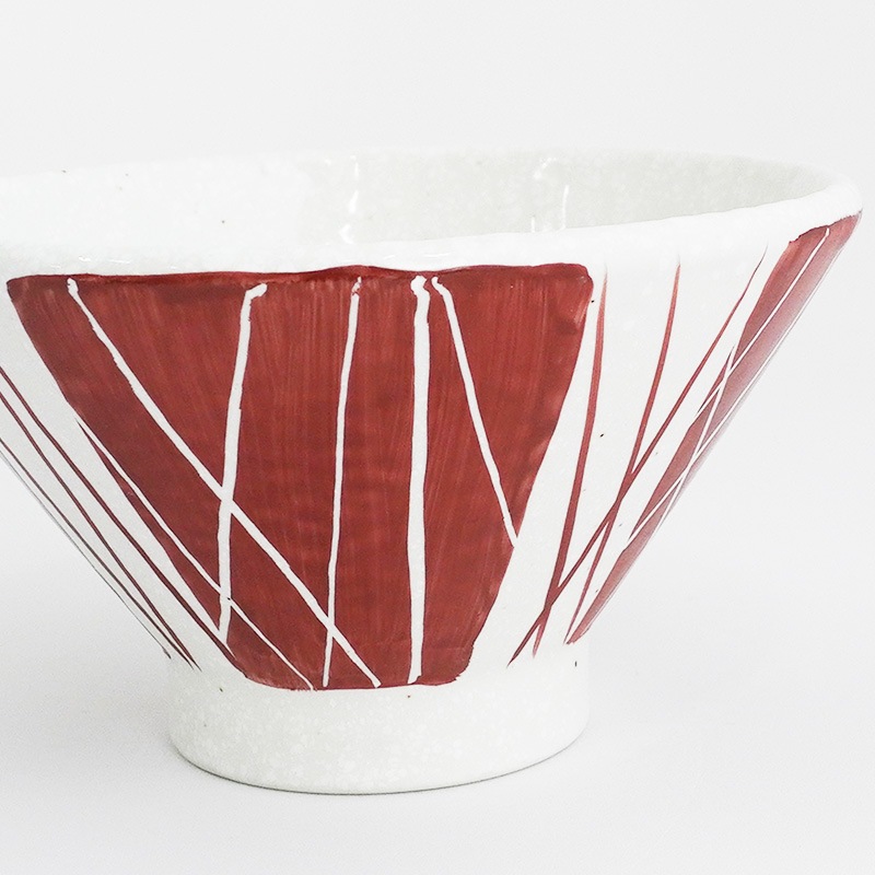 円 赤絵乱とくさ丼14cm 画像1