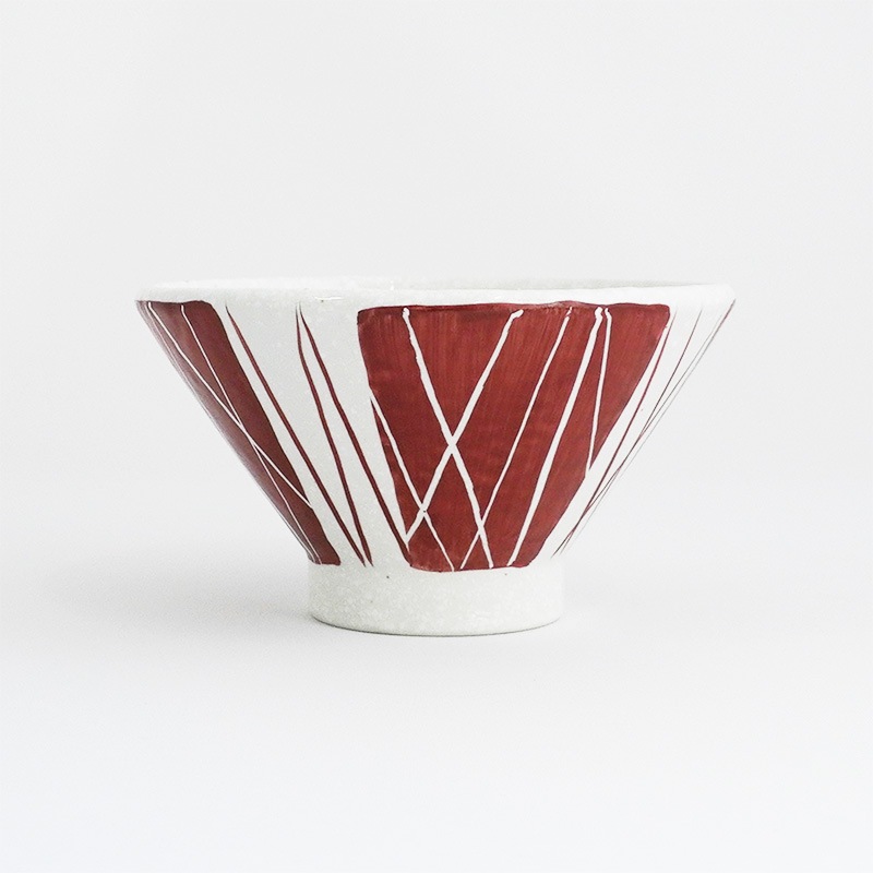 円 赤絵乱とくさ丼14cm 画像3