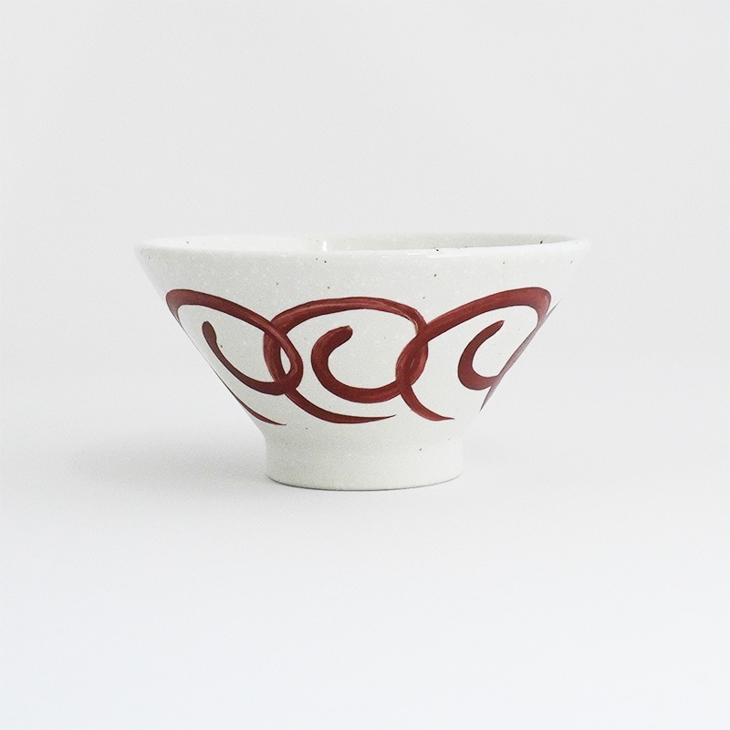 円 赤絵うず丼12cm 画像3