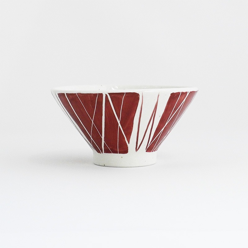 円 赤絵乱とくさ丼12cm 画像3