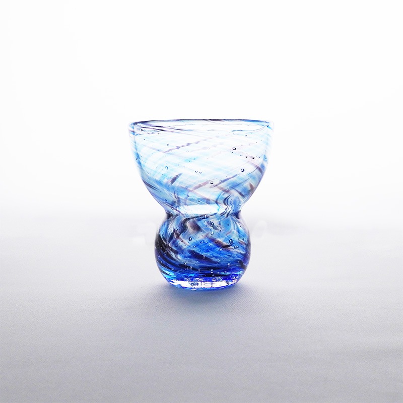 JUN 丸くびれぐい呑 青 画像1