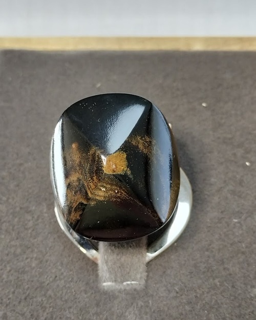 貴重な黒珊瑚 希少黒珊瑚のスカーフクリップ【岡田黒珊瑚工房】 ｜鳥取の特産品お