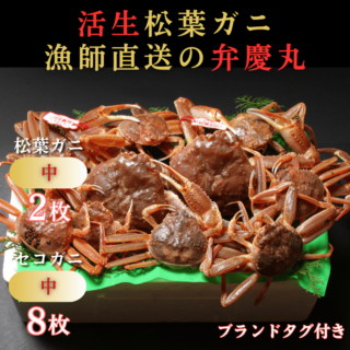 松葉ガニ夫婦【Bセット】ブランドタグ付き(弁慶丸)【到着日指定不可